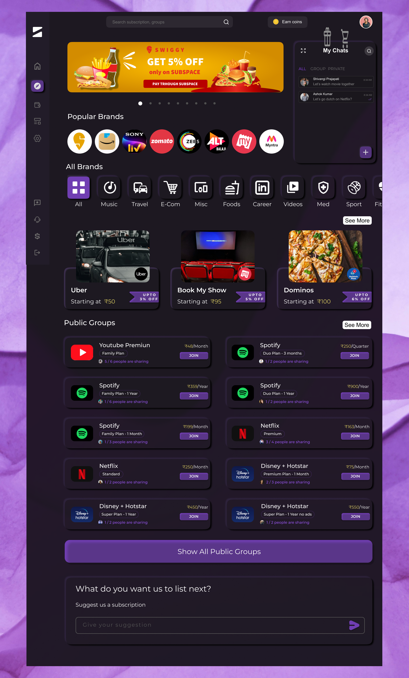 Subspace 'Explore' page Redesign 3d design gif graphic design illustration redesign ui webdesign website