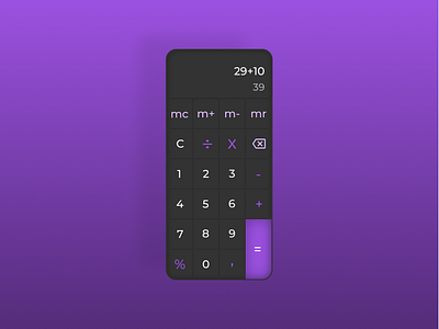 Mobile Calculator | Daily UI Challenge #13 mobile calculator ui challenge web design