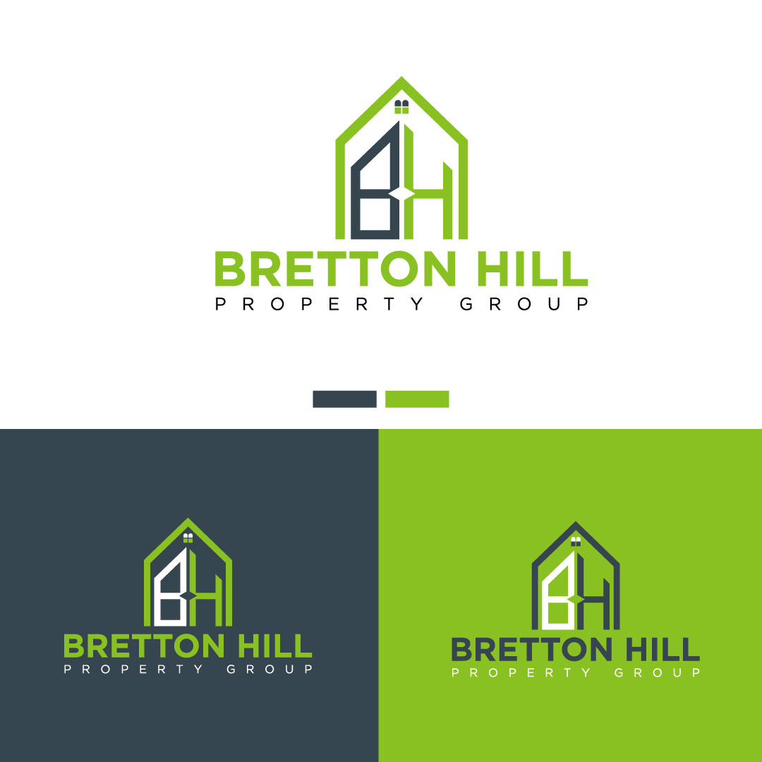 Real Estate Logo bh logo brand identity bretton hill logo design logos modern logo new logo real estate real estate logo top designer top logo unique logo wordmark logo