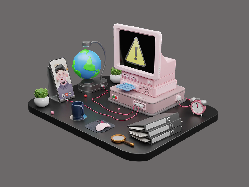 'We couldn’t verify your details using Video KYC.' 3d animation blander branding design fintech illustration motion graphics