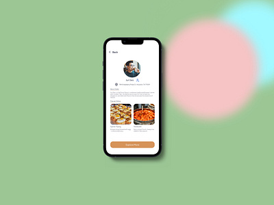 Chef's Corner: About Me app screen visual concept about me cake chef cuisine dishes eat food foodpanda green healthy hungry life meat pastry uber eats ui ux vegetable wellbeing