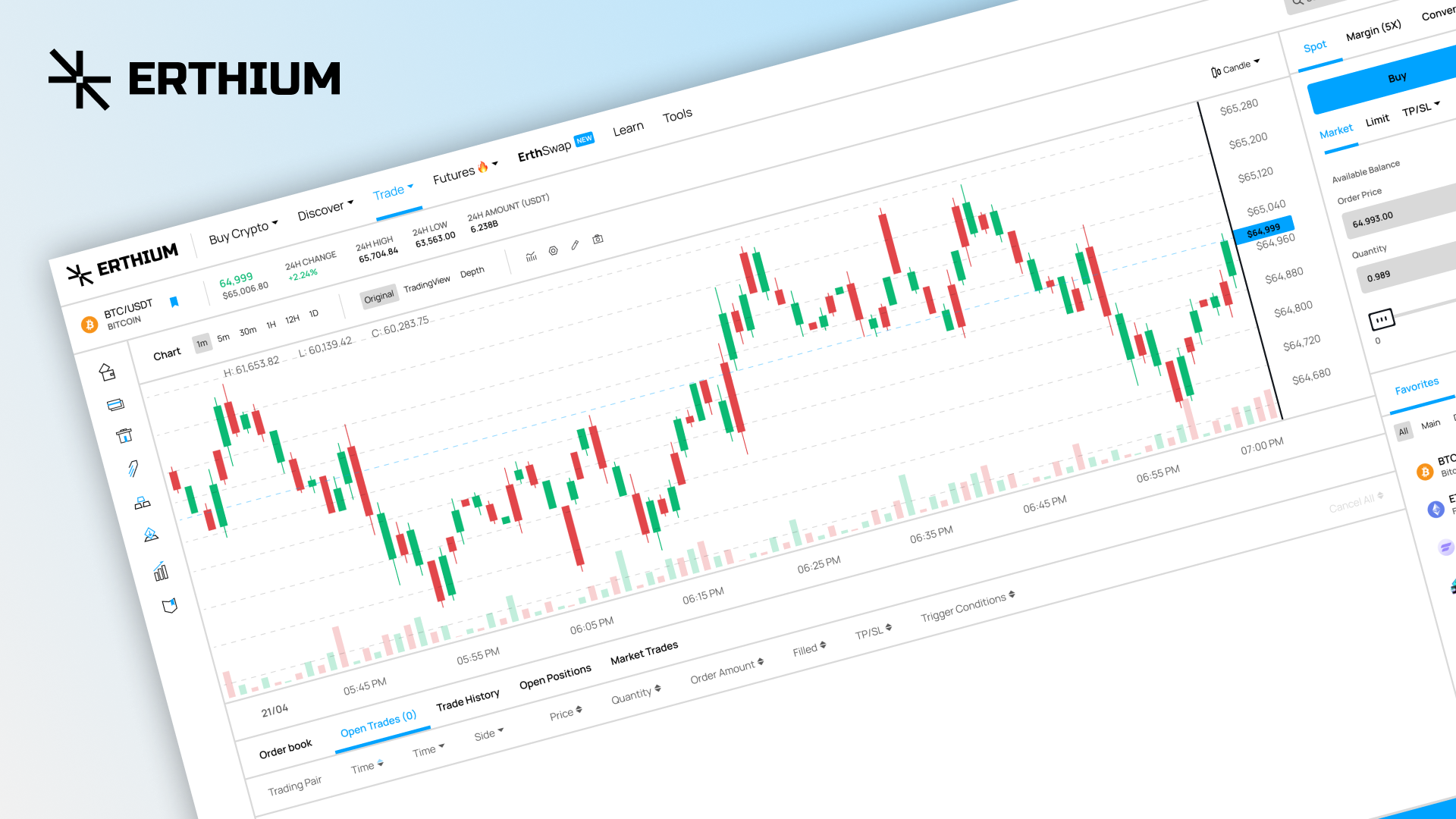 Erthium - Crypto Exchange Platform app design branding crypto ui ux web3