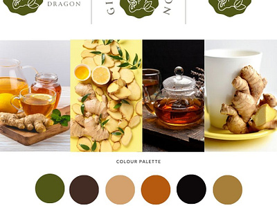 Brand Product Design Brand Identity | Ginger Dragon Tea aesthetic brand brand identity branding colors creative dragon fonts graphic design icons logo logos mood board original patterns product product design tea typography web design