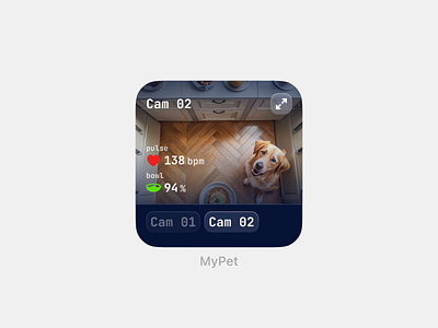 MyPet widget app camera clean design dog ios mobile pet ui ux widget