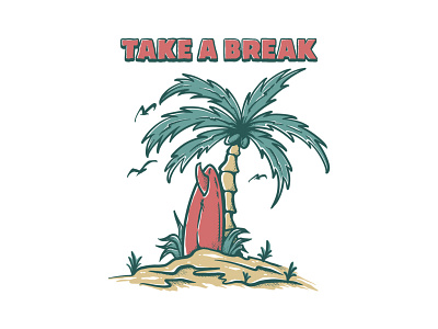 Illustration for Tshirt with Surf Theme california