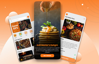 Restaurant - Mobile App Design branding design graphic design ui ux website