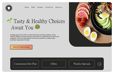 Landing Page for a Restaurant ui