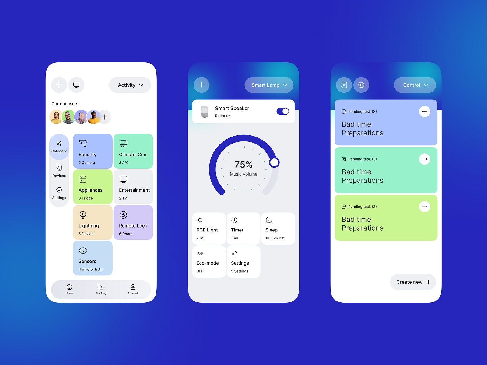 Smart Home Management App UX UI Design by Shafayat Hossain for Kloudd ...