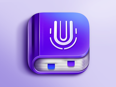 Book IOS Icon design 3d book amblem android appstore book book design book icon book iphone icon illustrator ios ios icon ios icon design iphone iphone icon iphone icon design photoshop playgoogle purple book read screenshots