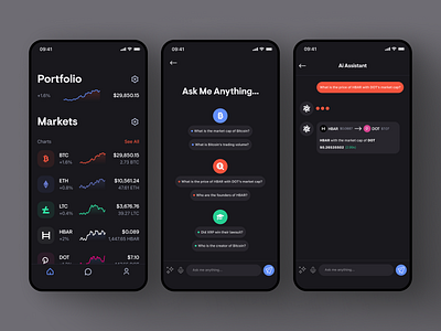 Crypto Ai Mobile App ai animation artificial intelligence bitcoin blockchain chat chatbot chatgpt crypto ethereum mobile mobileapp nft