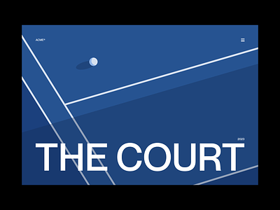 The Court - Hero Concept concept hero section illustration minimalist minimalist illustration tennis court the court