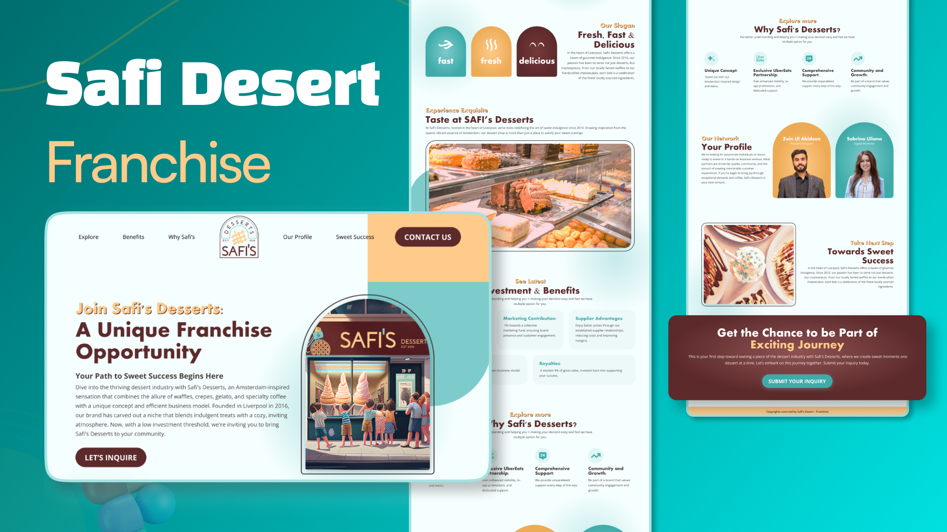 Safis Desert Franchise Landing Page Design by Zain Ul Abideen on Dribbble