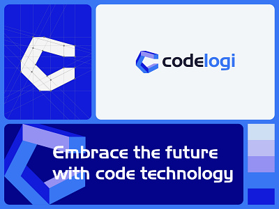 Codelogi brand branding code builder coding concept geometric grid logo concept letter c logo logo design logo designer logomark logotype mark minimal minimalist modern simple vector website maker