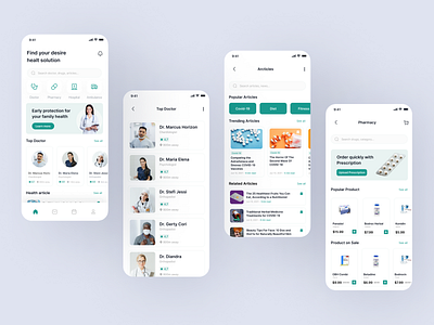 Medical App UI Design adobe figma app branding design graphic design illustration logo ui ux vector