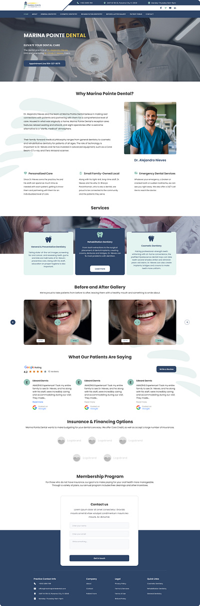LandingPage Dental Clinic clinic dental design figma graphic design landingpage ui ux webpage