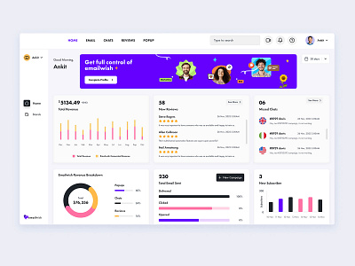 Emailwish Dasbhoard branding dashboard graphic design onboarding ui