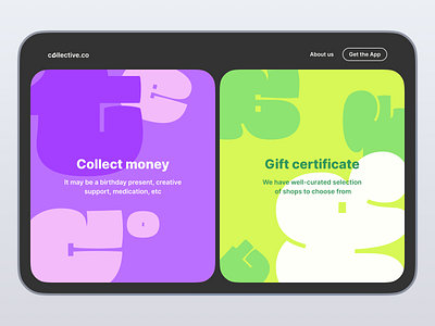 Collective.co - main app branding crowdfunding figma fintech fundrasing gift card illustration product design ui uiux ux web