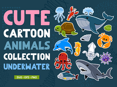 Cute Animals Collection : Underwater collection cute fish underwater