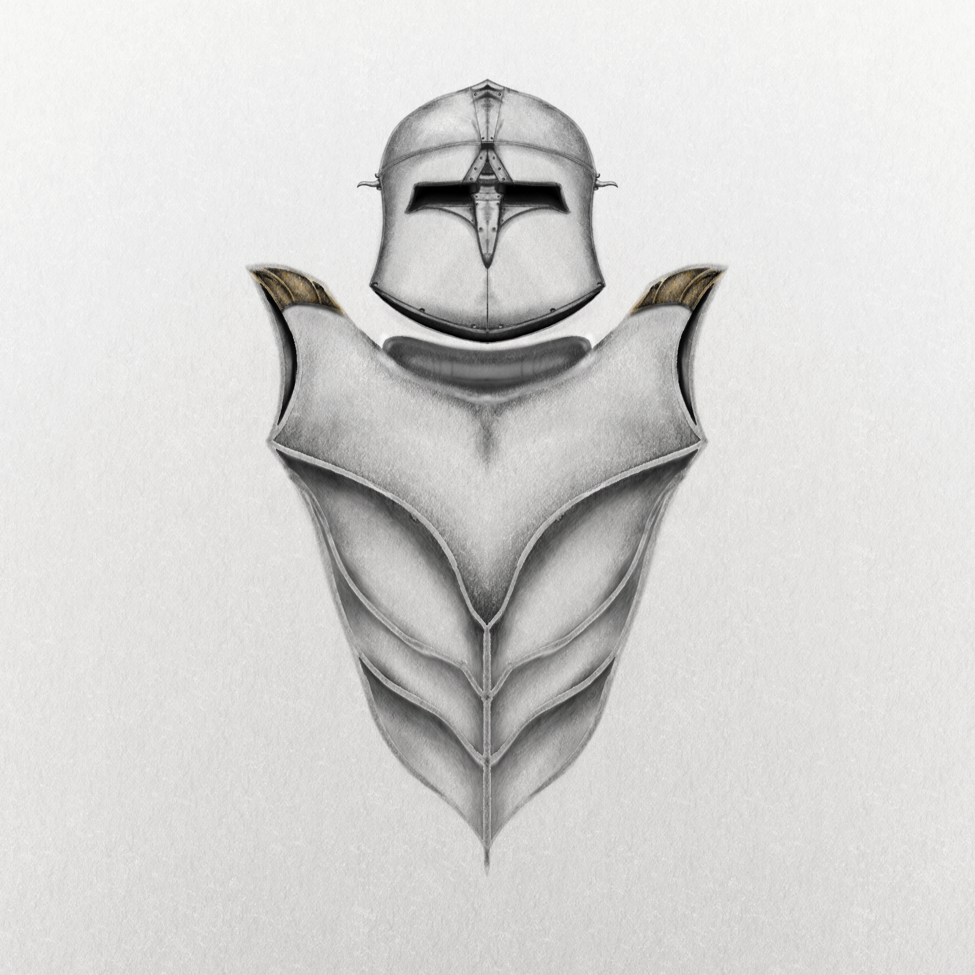 Curiass armor design illustration knight