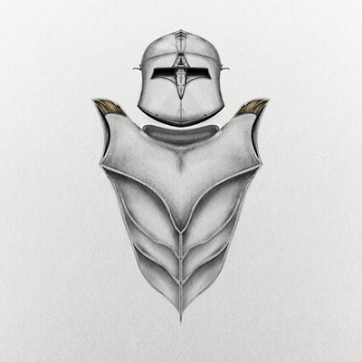 Curiass armor design illustration knight