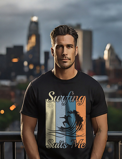 Surfing t-shirt design. design graphic design t shirt t shirt design vintage