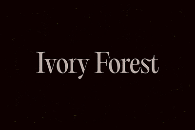 Ivory Forest anime branding design graphic design illustration logo typography vector