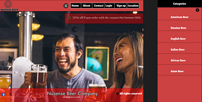 Nusense Beer branding graphic design logo ui ux