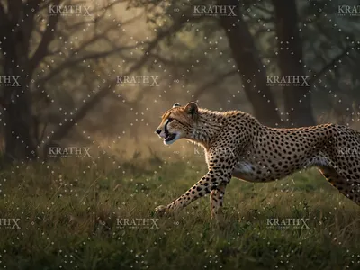 Cheetah In Forest 2 animation artwork character design cheetah fan art fantasy forest graphic design illustration nature predator