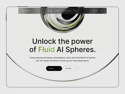 Fluid AI Motion Web Design ai ai motion design ai sphere animation artificial intelligence circle creative design fluid ai sphere graphic inspiration landing page liquid minimal motion orb ui visual design web website