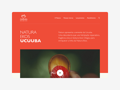 Natura EKOS Ucuuba art direction ui