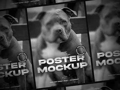 Free Template for Download a4 template animales creative cristal effects dog effects for download glass glass effects graphic design graphic trendy mockup mockup trend poster design saarteaga