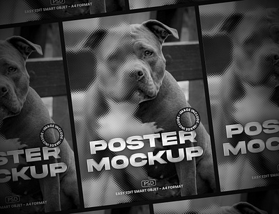 Free Template for Download a4 template animales creative cristal effects dog effects for download glass glass effects graphic design graphic trendy mockup mockup trend poster design saarteaga