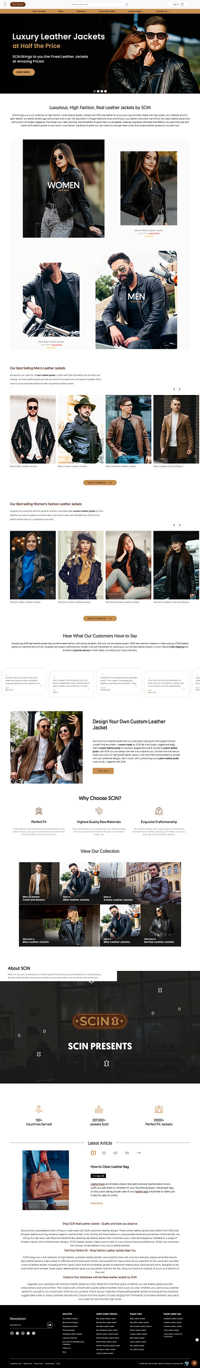 Leather Apparel Store - eCommerce