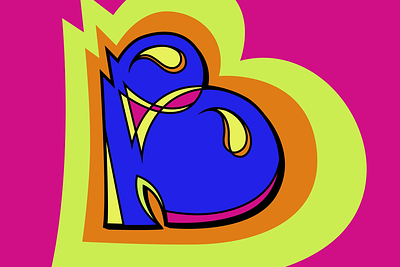 B for Bold 36 Days of Type 36 days of type after effects animation b bold bold style design digital art font graphic design illustration letter b lettering monogram motion graphics neon neon color typography vector