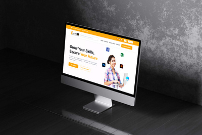 IT Institute Website Design e learnign website e learning edu website ui education education website template future it it institute learning website modern website online learning platform techeducation ui ui design ui ux user interface ux design web design yellow website