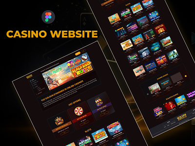 Casino website (Figma) casino website figma game gaming gaming landing page gaming website graphic design ho home page landing page ui uiux ux