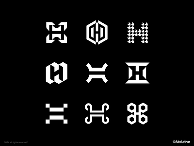 Lettermark H-01 | Marks exploration brand branding design digital geometric graphic design icon letter h logo marks minimal modern logo monochrome monogram negative space