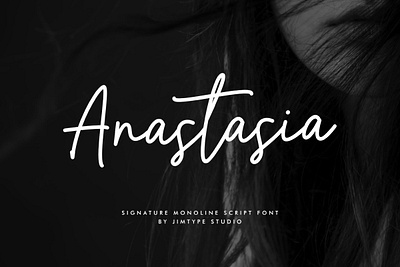 Anastasia Script Font branding logo script script signature