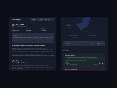 Resources Report ai app aws cloud gauge graph infrastructure radar report resources score ui ux