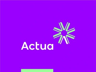 Actua, finance meets technology, fintech logo design a actua banking connected connections finance finances financial fintech fund invest investment investor logo logo design money star tech technology trading