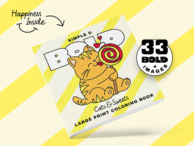 Cute Coloring Book book cover branding cat illustration coloring book graphic design handmade illustration