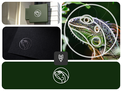 Iguana Logo app branding design flat graphic design icon iguana iguana brand illustration logo ui vector