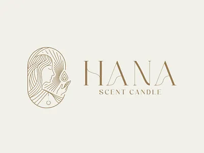 HANA SCENT CANDLE | LOGO DESIGN & BRAND IDENTITY app branding candle candle logo design graphic design illustration logo logos logotype scent cande typography vector