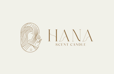 HANA SCENT CANDLE | LOGO DESIGN & BRAND IDENTITY app branding candle candle logo design graphic design illustration logo logos logotype scent cande typography vector