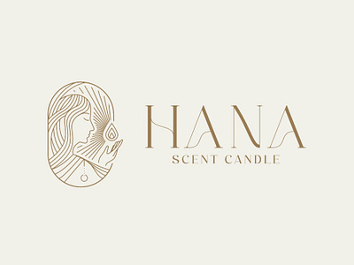 HANA SCENT CANDLE | LOGO DESIGN & BRAND IDENTITY app branding candle candle logo design graphic design illustration logo logos logotype scent cande typography vector