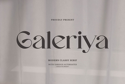 Galeriya | Modern Serif beauty elegant fonts luxury font minimalist font modern font quote font serif font watermark font wedding font