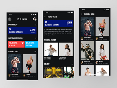 🏋🏼 Slaywork - Gym Companion app app design clean gym gym app ui uiux workout workout app