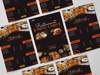 MODERN RESTAURANT MENU CARD DESIGN food