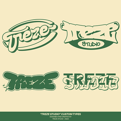 "Treze Studio" Custom types branding graphic design logo
