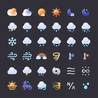 Weather icon graphic design icon ui